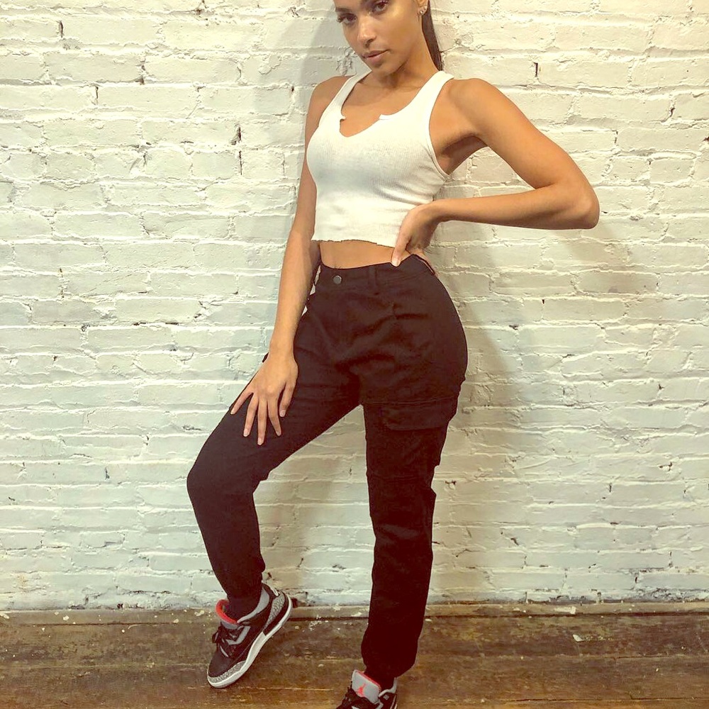 Black cargo pants